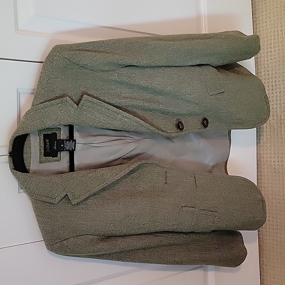 Green j crew houndstooth jacket